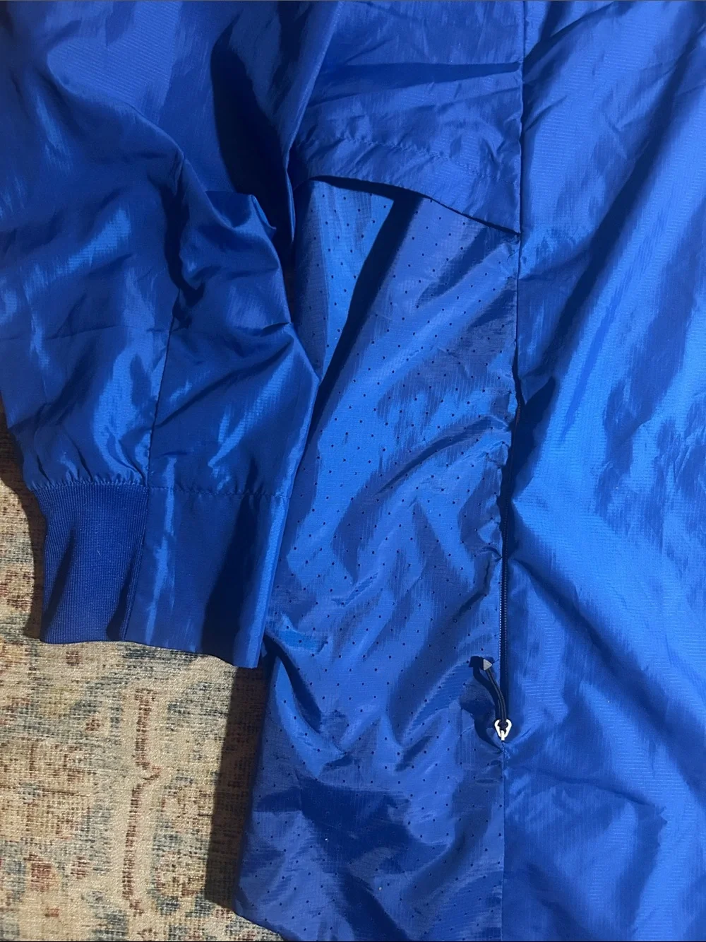Men's Adidas Hooded Windbreaker with Vertical Reflective Stripes, 2XL